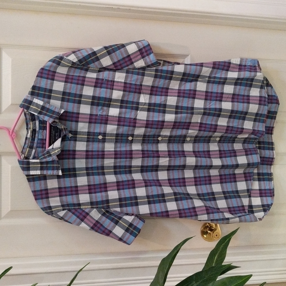 American Eagle Outfitters Vintage Fit Men's Short Sleeve Button Down Size XXL